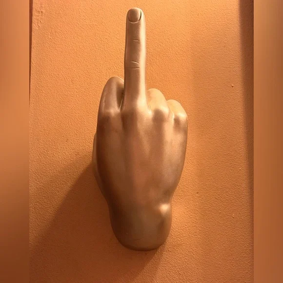 Silver Hand Gesture Wall Art - Picture 1 of 2